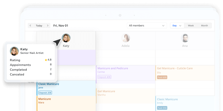 nail salon booking software