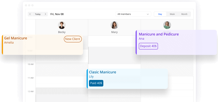 nail salon booking system