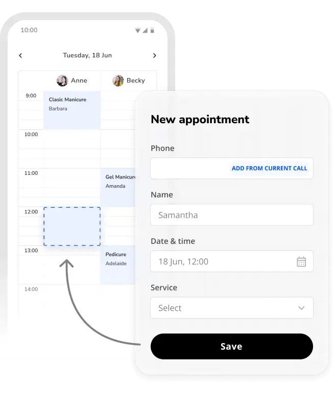 nail salon appointment app scheduling
