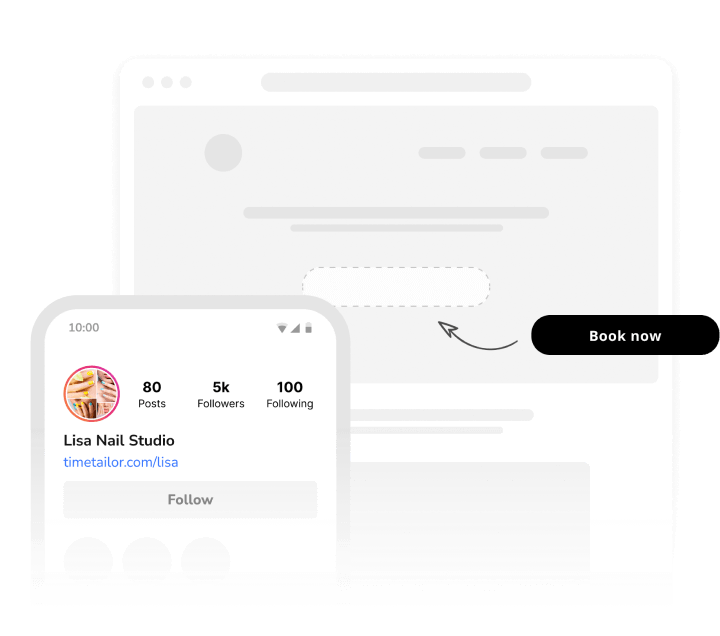 nail salon booking software for Facebook and Instagram