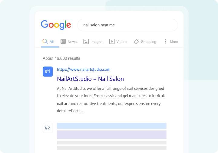 nail salon website template