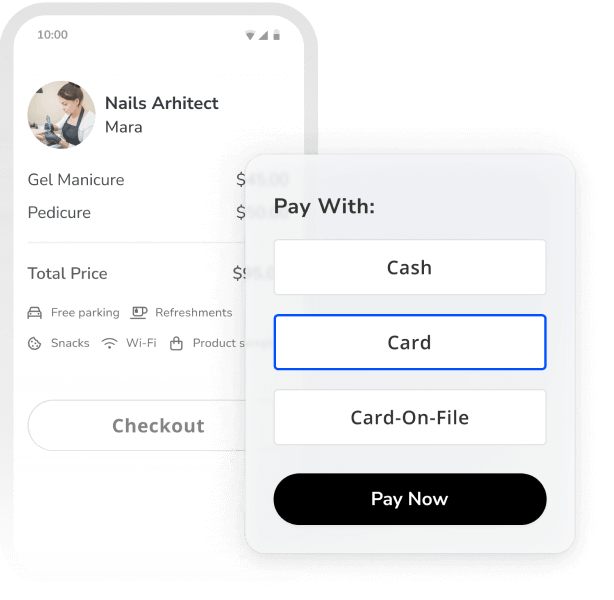 nail salon point of sale - payment options