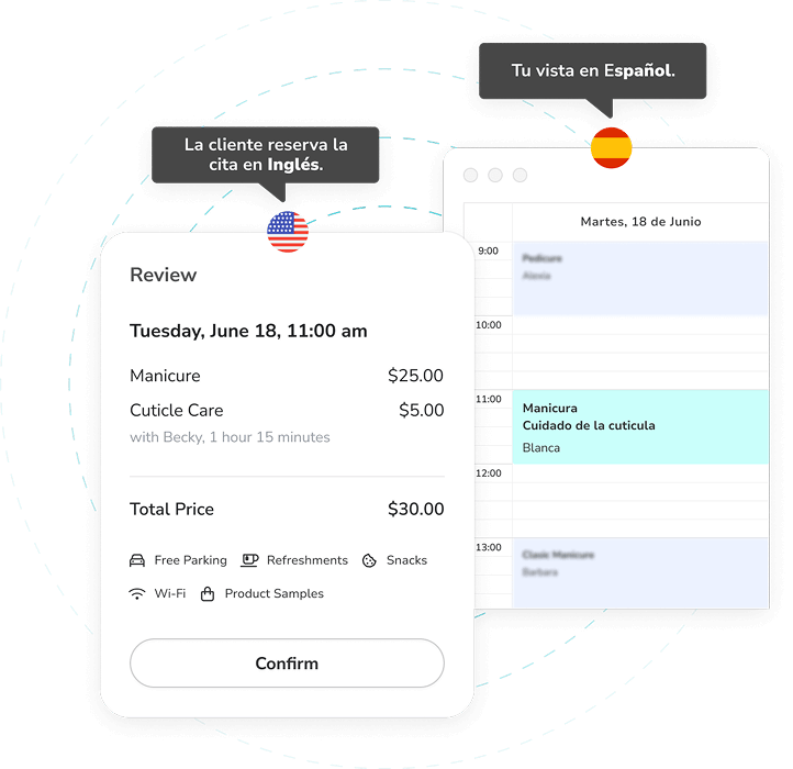 software de reservas multilingue