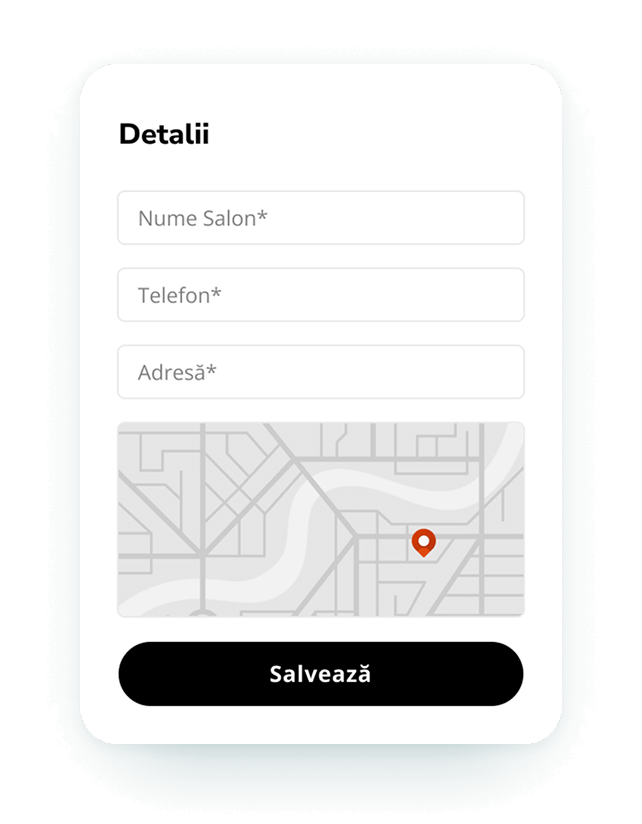 configurare profil aplicație programări salon manichiură