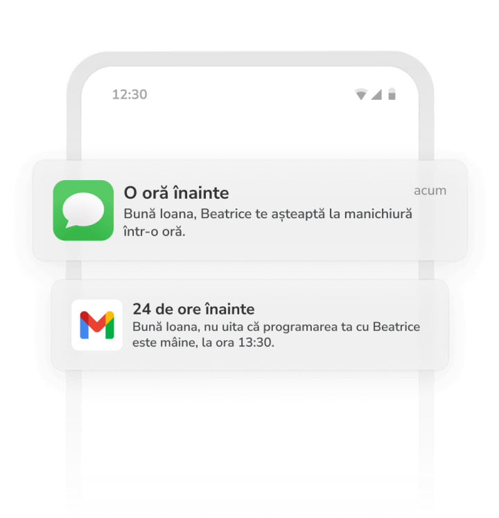management saloane manichiură - remindere clienți